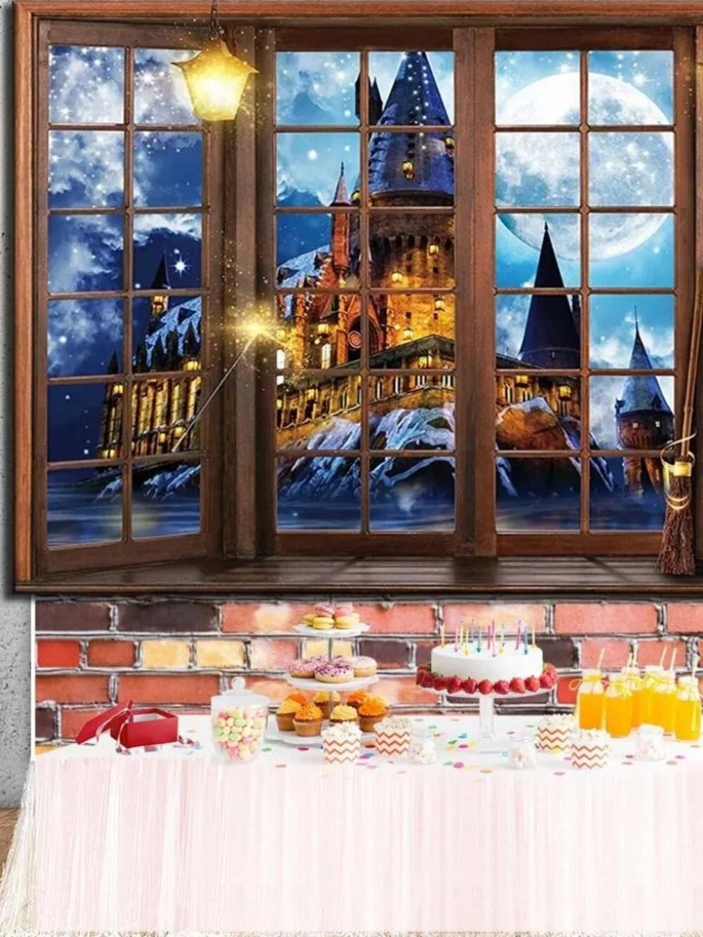 NEW FANTASY CASTLE WINDOW BACKDROP PROP MYSTERIOUS MEDIEVAL GOTHIC PALACE